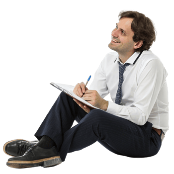 Educational consultant working on ideas professional environment thoughtful viewpoint png