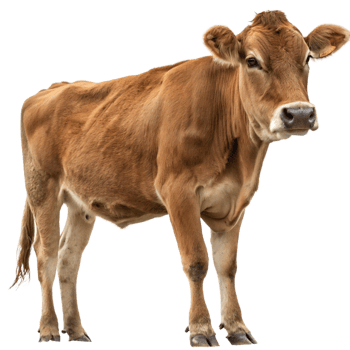 Brown cow animal photography studio environment front view conceptual image png