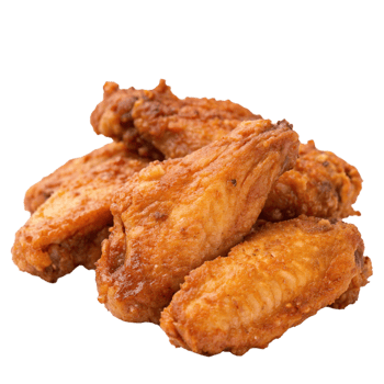 Crispy chicken wings food photography studio setting close-up delicious snack png