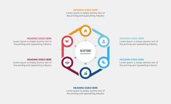Infographic Template Design With 6 Steps, Process Workflow Diagram vector