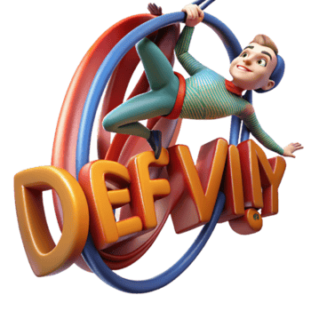 Defy Gravity 3D Illustration Fun Cartoon Character Acrobatics png