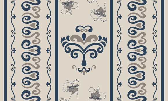 Traditional Ethnic Tribal Design in a Seamless Pattern vector