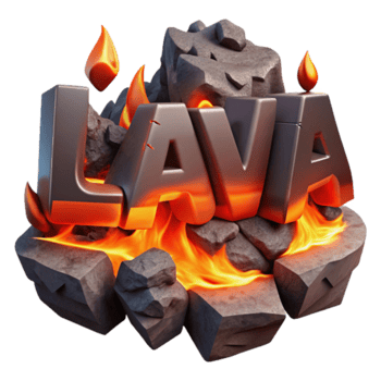 Fiery Lava 3D Text Illustration Embers and Flames png
