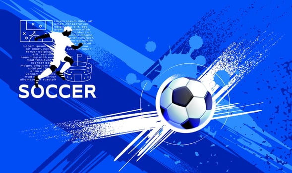 Soccer poster, Football,template banner vector