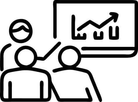 Financial advisor explaining invest stock market data consulting investor two business men analysts finance trading analysis pointing exchange chart laptop screen office vector