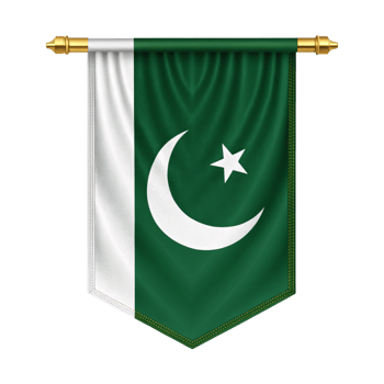 elegant Pakistan flag banner is isolated on transparent background png