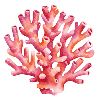Vibrant coral reef illustration ocean depths digital art underwater scene close-up view transparent background for visual impact png
