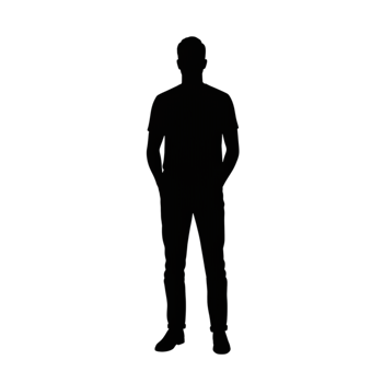 Silhouetted figure in urban setting transparent background action pose street environment contemporary concept png