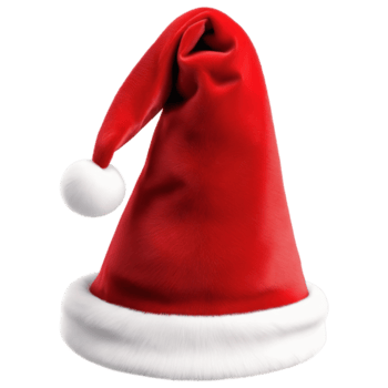 santa claus red hat isolated png