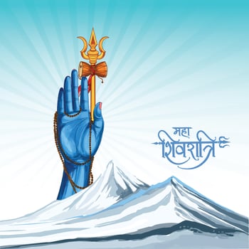 Maha shivaratri is a hindu festival card background vector