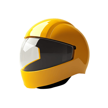 Yellow Motorcycle Helmet Safety Gear Design png