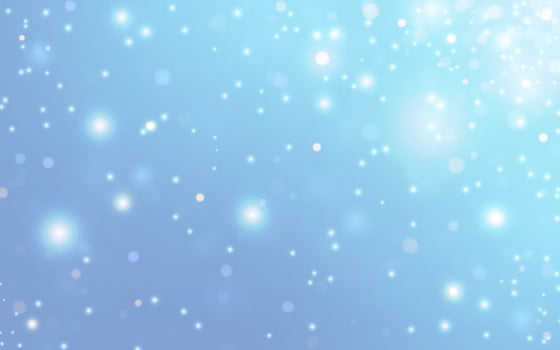 Soft Blue Bokeh with Twinkling Light Particles. Dreamy Sky Glow with Floating Sparkles, Background decoration vector