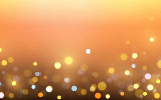 Golden Hour Bokeh with Warm Glow. Soft Amber Lights and Gentle Flares, Background decoration vector