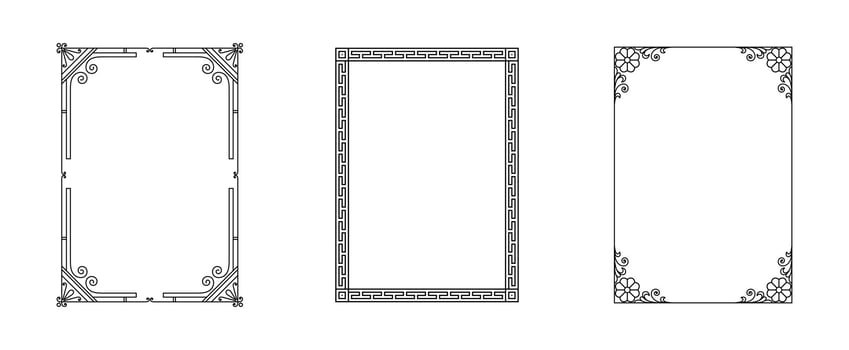 Set of Decorative vintage frame and border vector