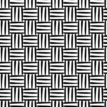 Rattan seamless pattern. Texture of the weave. Hand draw illustration. vector
