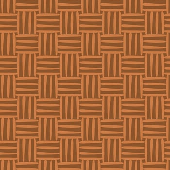 Rattan seamless pattern. Texture of the weave. Brown illustration. vector