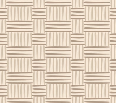 Rattan seamless pattern. Texture of the weave.beige hand draw illustration. vector