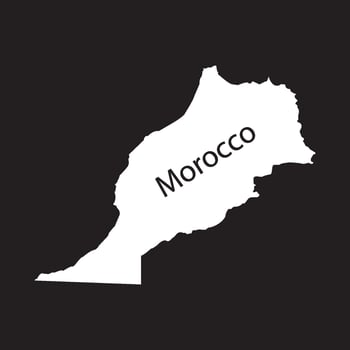 morocco map icon design vector