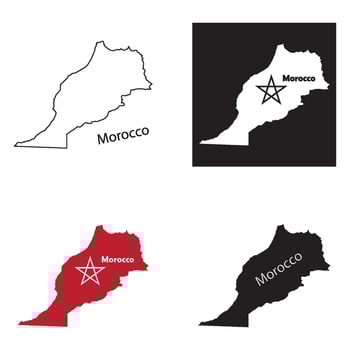 morocco map design vector