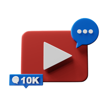 3d social media icons, online communication, digital marketing symbols. Comment button. Elements for networking sites, applications png