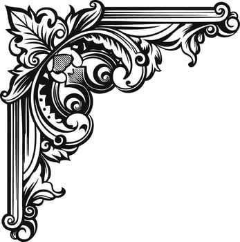 Corner with ornate design vector