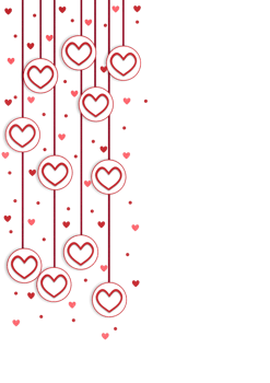 Valentines day wallpaper ornament with hearts background png