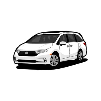 mpv premium car model illustration vector