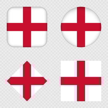 England Flag Icons Pack. vector