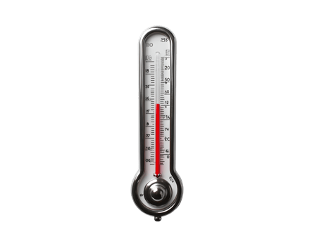 Thermometer Reading A Close-Up of a Classic Thermometer Displaying a Temperature png