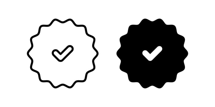 Verified icons set. for mobile concept and web design. illustration vector