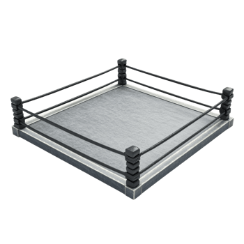 Empty Square Wrestling Ring Isolated On Black Background png