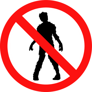 No zombie sign. Zombie forbidden sign. Warning zombie zone png