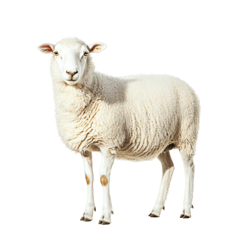 Friendly Sheep Ready for Farm-Themed Designs png