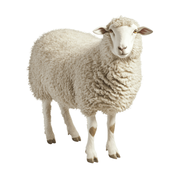Woolly Sheep Looking Peaceful and Relaxed png