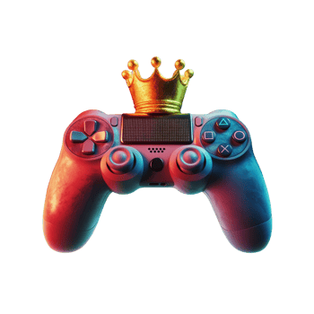 A Game Controller Wearing A Golden Crown png