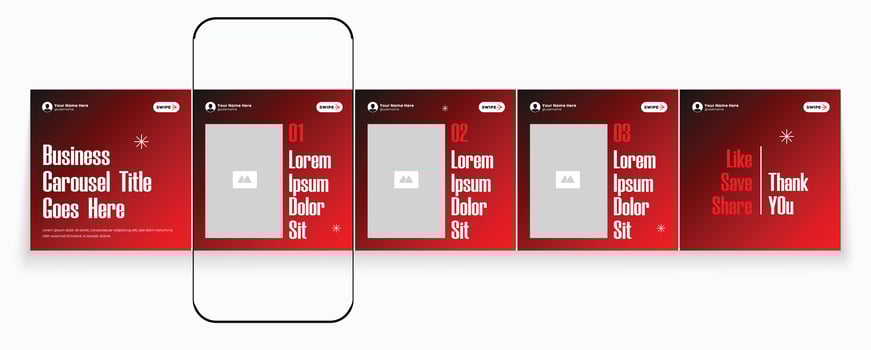 Modern carousel banner design template for social media marketing vector
