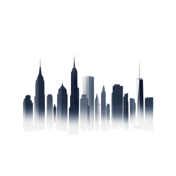 New York City Skyline Silhouette Modern Cityscape png