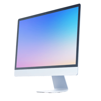 Modern All in One Computer Display Screen. cut out png