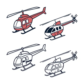 Urban Skies Helicopter Set vector