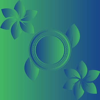Colorful Pastel Green and blue flower abstract background vector