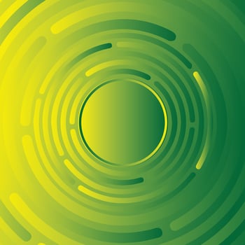 Modern Abstract green gradient circle background with subtle rays of light vector