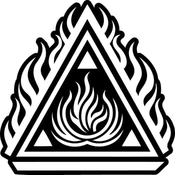 Sacred fire icon in solid style vector