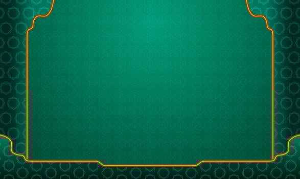 Simple Islamic Green Banner Background vector
