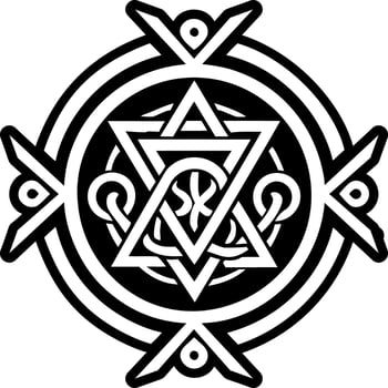 Incantation sigil icon in glyph style vector