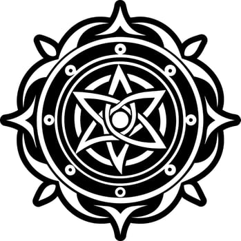 A glyph style icon of magic rune symbol vector