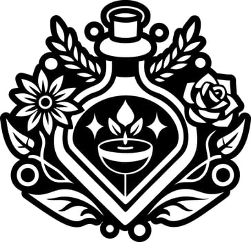 Potion tattoo icon in glyph style vector