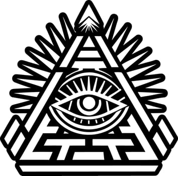 Providence eye icon in glyph style vector
