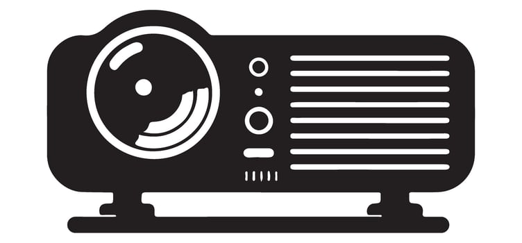 Classic Projector Silhouette Image vector