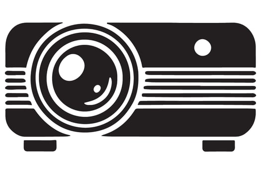 Classic Projector Silhouette Illustration vector