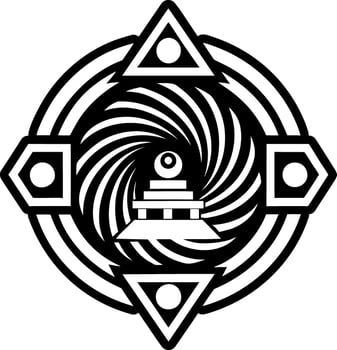 Teleportation tattoo icon in filled style vector